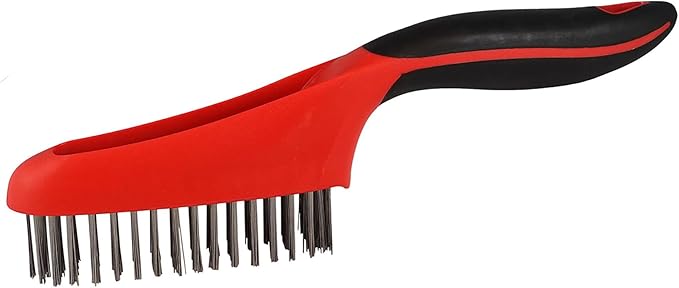 Red Devil 4162 Soft Grip Stainless Steel Wire Brush, 10", Steel