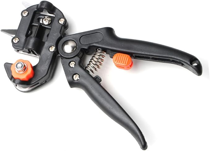 Nursery Grafting Tool Kit Professional Garden Grafting and Pruning Scissors with Durable Blades Includes Tool Cloth Bag Packaging Black