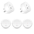 NineLeaf Wireless Motion Sensor Outlet, 15A/1500W, Adjustable Sensing Mode, 260FT Wireless Light Switch Transmitter, No Wiring, Long Time Delay, for Lights, Bathroom Fan, Garage(3Sensor 2Plugs)