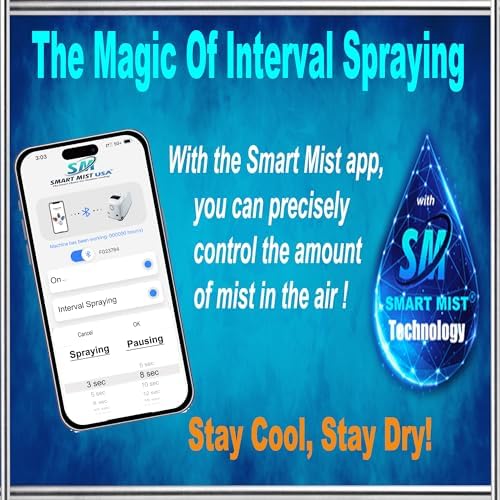 App Controlled High Pressure Misting Mister System Kit 1000 PSI Stainless Steel Tubing DIY Patio Greenhouse (54' w/ 27-.008" Nozzles for Very Hot Dry Climates, Nyon Tubing)