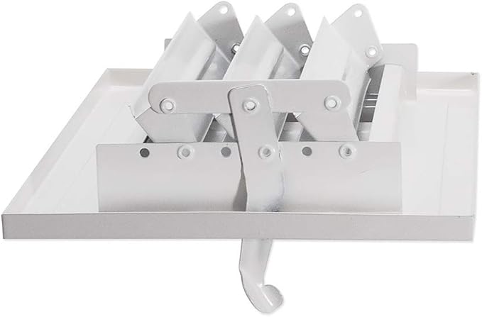 EZ-FLO 8 x 4 Inch Three-Way Ventilation Steel Sidewall/Ceiling Register, Steel Duct Opening, 61658