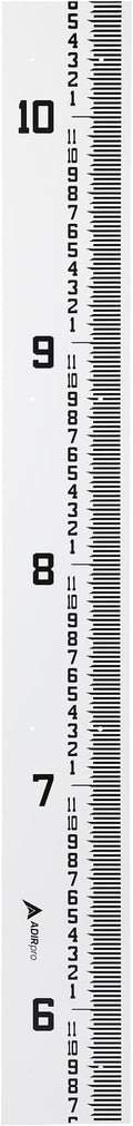 AdirPro 7" Wide Stream Gauge - Heavy Duty & All Weather - Water Depth & Flow Meters - Graduated in Feet/Inches (5-10')