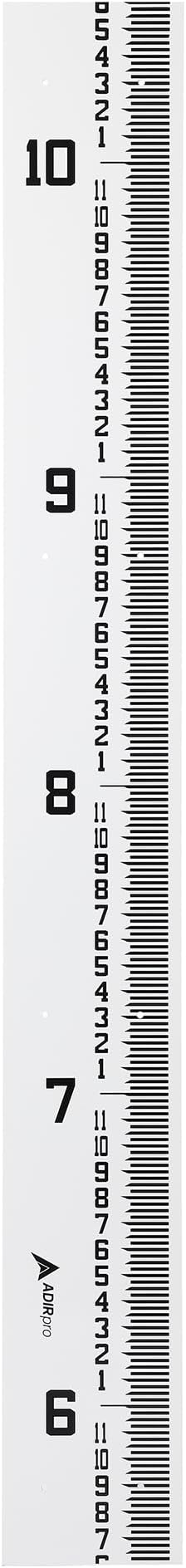 AdirPro 7" Wide Stream Gauge - Heavy Duty & All Weather - Water Depth & Flow Meters - Graduated in Feet/Inches (5-10')