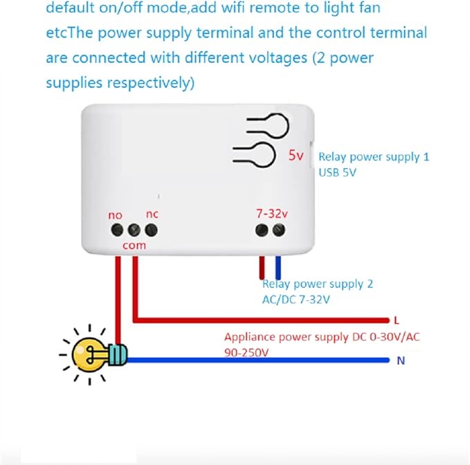 WiFi Smart Switch Relay Module for Home Automation,Add WIFI to access control garage door,eWelink app Remote Dry Contact,Compatible with Alexa,Google assistant (1CH WIFI Bluetooth)