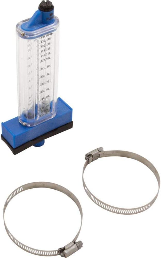 Rola-Chem Flowmeter Top Mount 570351T, 40-140 GPM, PVC Flow Meter for 2" Pipe, Accurate Flow Rate Measurement for Residential Swimming Pools