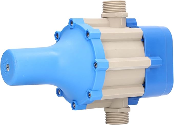 Water Pump Pressure Control Switch Automatic Electronic Adjustable sealed Controller with One Way Valve for Well Pumps Submersible Pumps 0.3H to 3H ABS Material Blue Gray G1in