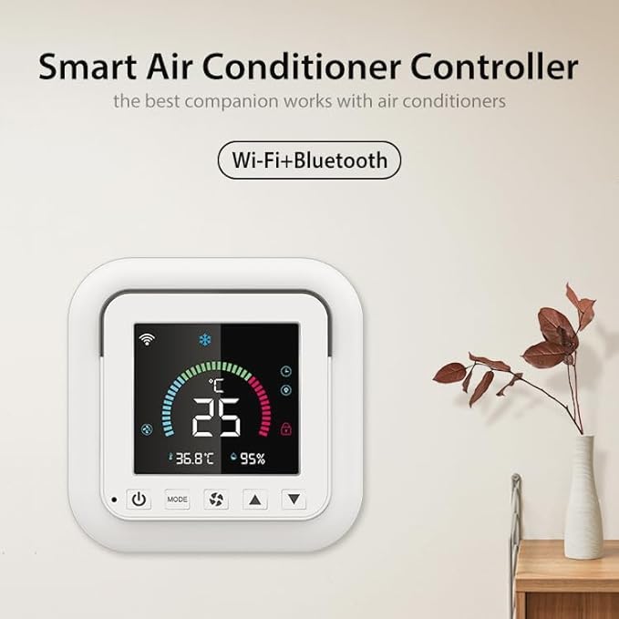 Smart Air Conditioner Controller, WenzhiIoT WiFi Thermostat for Mini-Split,Window,Portable AC Tuya Smart Life Wireless Remote Compatible with Alexa Google Home