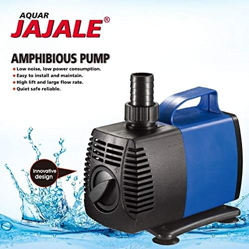 925 GPH Amphibious Submersible and Inline Water Pump - For Aquarium, Pond, Hydroponics, Fountain with Ceramic Shaft, 10.17 ft Lift, 75W