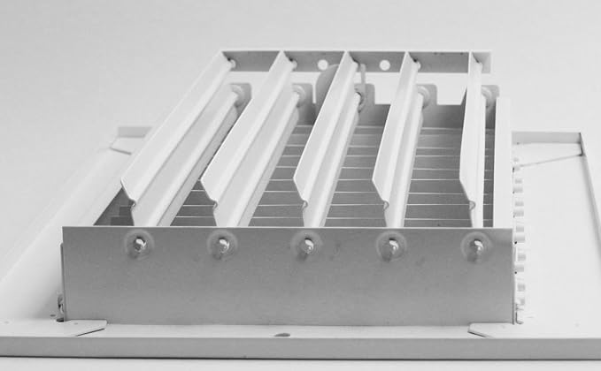 14"w x 4"h Adjustable AIR Supply Diffuser - HVAC Vent Cover Sidewall or Ceiling - Grille Register - High Airflow - Black [Outer Dimensions: 15.75"w X 5.75"h]