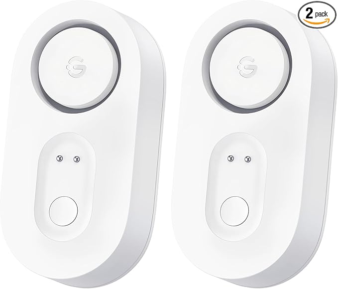 GoveeLife Water Leak Detector with 105dB Adjustable Alarm, Water Alarm with Dual Sets Sensor Probes Leaks and Floods. Suit for Home, Basement, and Kitchen(Cannot Connect to Wi-Fi Directly) (Pack of 2)