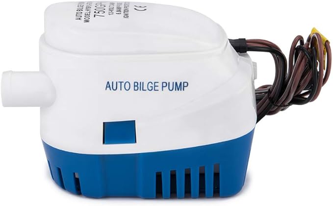Dontmiss Automatic Submersible small Boat Bilge Pump 12v 750gph Auto with Float Switch，Snap-Off Strainer 3/4 inch (19mm) Outlet Dia, bilge pumps for boats, Ponds, Pools, Caravan RV