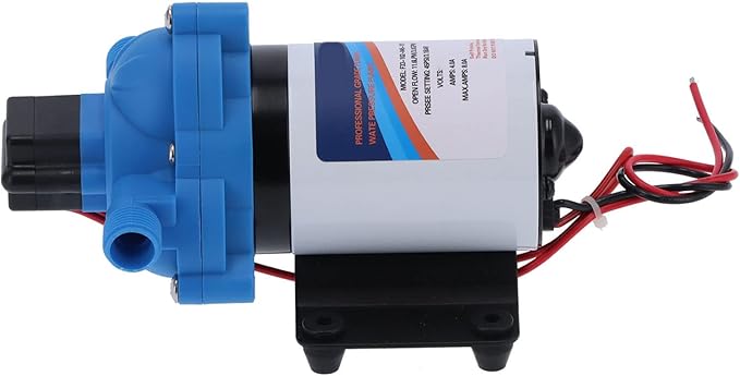 Electric Diaphragm Water Pump 12V 24V DC Self Priming 3.0GPM High Pressure Sprayer Pump for Car Wash Garden Irrigation Boat Household Water Booster System (F33-102-045-101 (12V))