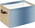Blue Yellow Ombre Storage Bins Cubes Waterproof Cloth Storage Basket, Farmhouse Modern Gradient Art Foldable Storage Bags for Shelf Closet Clothes Storages Organizers with Handles 15x11x9.5 in 1PCS