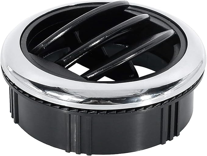 Air Conditioning Vent Deflector Outlet Louvered for RV Bus and Yacht Universal Knob Style Air Conditioning Deflector Outlet Vent Round Louvered Dash Vent Exhaust Grille 2pcs
