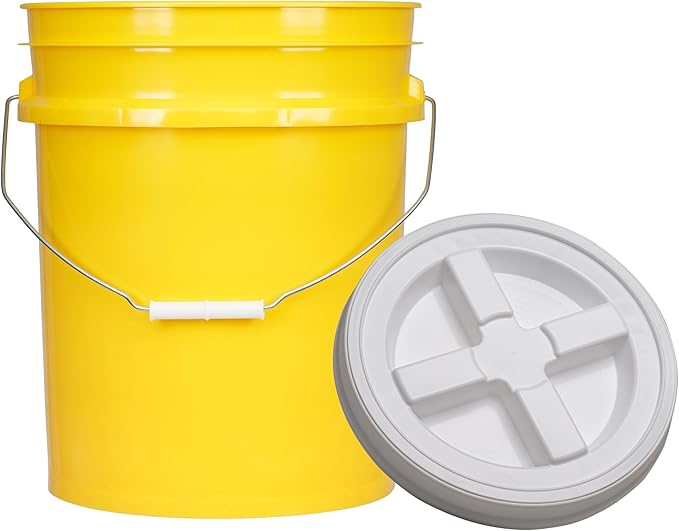 House Naturals 5 Gallon Food Grade Multi Color Buckets- Pack of 3- Made in USA