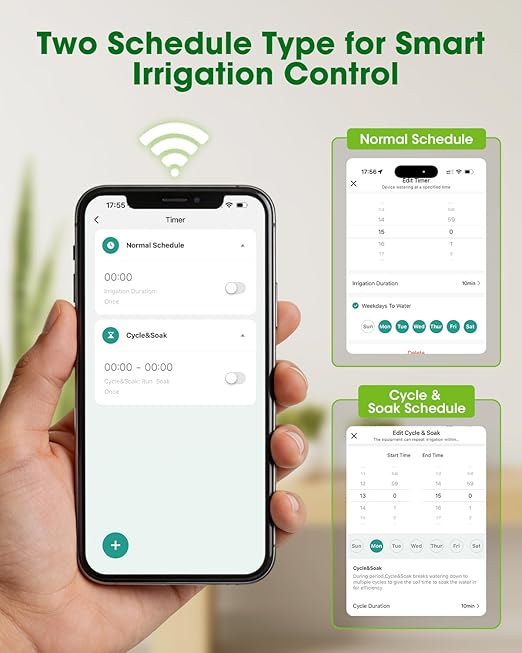 Automatic Watering System for Potted Plants,[Wi-Fi & App Control] Smart Plant Watering Devices for Indoor Outdoor, Automatic Drip Irrigation System Device Kit-USB Charging,Water 10 Plants