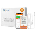 Elitech 100pack Bluetooth Thermometer Data Logger Temperature for Refrigerator with Shadow Data 100000 Points Export PDF/CSV Report, Pharmacy Vaccine DDL Calibration Certificate MAX MIN AVR MKT GSP-6G