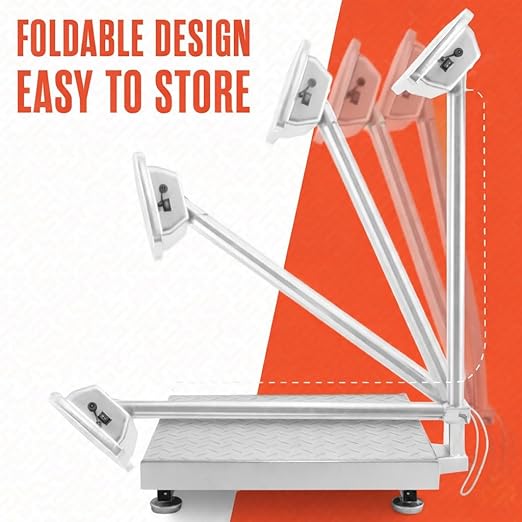 Houseables Industrial Scale, Platform Scale, 600 LB, Large, Weight Machine for Luggage, Shipping, Packages, Floor, Commercial, Heavy Duty, Box, Postal, Laundry, Warehouse, Luggage Weighing, Digital