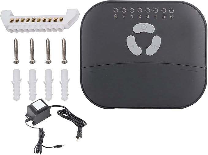 Qiilu Smart Irrigation Controller - Smart Sprinkler Controller 6 Valve APP Remote Control Weather Forecast 2.4G WiFi Irrigation 24V - Weather Aware