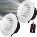 Wadoy 4 Inch Soffit Exhaust Vent Kit for Bathroom Exhaust Fan, Round Vent Cover Air Vents with Built-in a Fly Screen for Bathroom Office Home Eve Dryer Vents