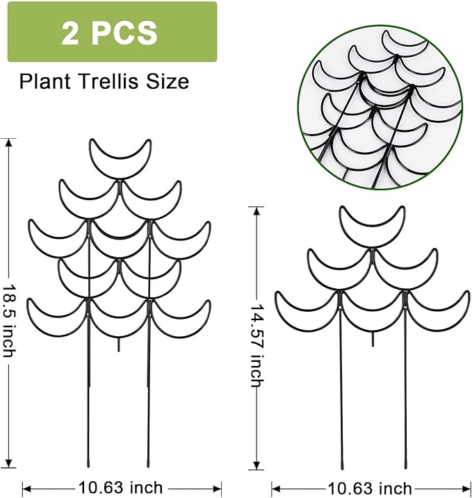 Yhtpouqe 4 Pack Metal Plant Trellis for Climbing Plants Outdoor/Indoor - Sturdy Garden Trellis for Potted Plants, Rustproof Plant Suppor Stakes for Vine Ivy Pothos Monstera Hoya Flowers
