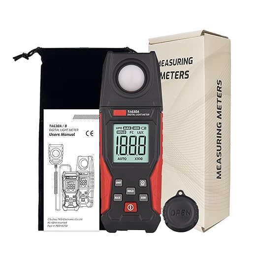 TA630A Luxometer Professional Lux Meter Handheld Light Meter High Accuracy Luxmeter Illuminometer Photometer (TA630A)