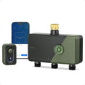 Diivoo Smart WiFi Sprinkler Timer for Garden, 3 Zone Brass Inlet Hose Timer Compatible with Alexa & Google Assistant, 18 Custom Schedules, Rain Delay & Mist Mode for Lawn/Plants (2.4GHz Only)