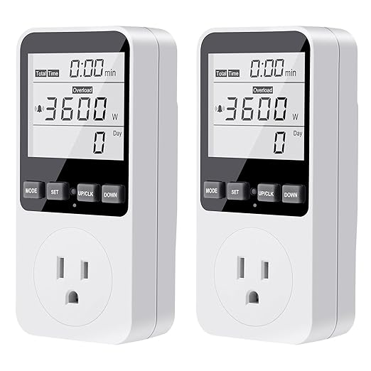 Diymore Plug in Digital Thermostat Temperature Controller Electric Digital Thermostat Heating Cooling Control Mode Timer 2900W 250V 15A Greenhouse Heater with Thermostat Backlit Display