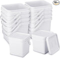 Suzile 10 Pcs 2.2 Gallon Square Bucket with Lid Food Grade Plastic Bucket 10L Utility Industrial Pail with Handle Container for Food Oil Tub Water Fishing Paint House Cleaning Car Washing(White)