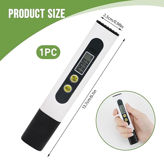 TDS Digital Water Tester for Drinking Water, 3-in-1 Meter, 0-9990ppm Water Quality Tester with Titanium Probe Sensor for Pool Home Aquariums Coffee Brewing Pet Care Travel Survival Kit Eco Car Wash