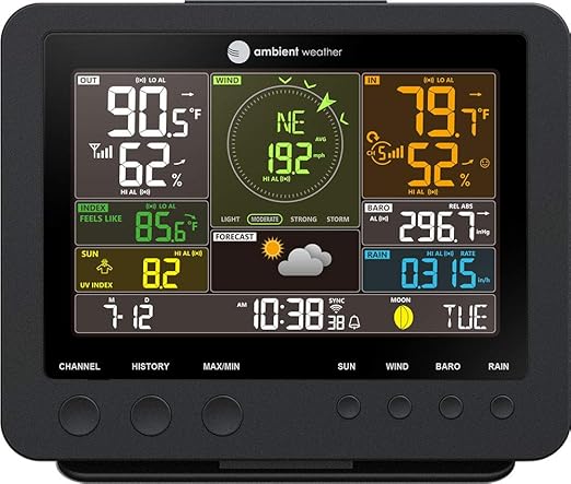 Ambient Weather WS-7078 Smart Weather Station w/WiFi Remote Monitoring and Alerts