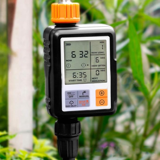 Omabeta Automatic Smart LCD Display Water Tap Timer Irrigation Controller for Garden Irrigation System