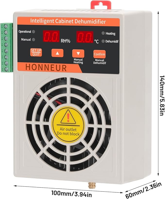 Fully automatic mini dehumidifier and constant humidity device 60W - suitable for distribution cabinets, planting tents, etc. (DC110~220V) (DC24~36V) (AC/DC110~220V)