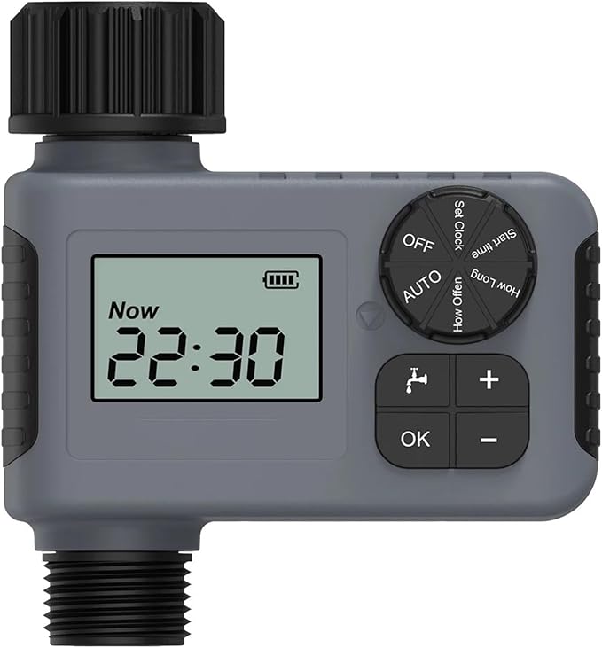 Irrigation Controller Irrigation Timer Digital Automatic Watering with Programming Control Intelligent Adjustable Sprinkler for Garden and Lawn