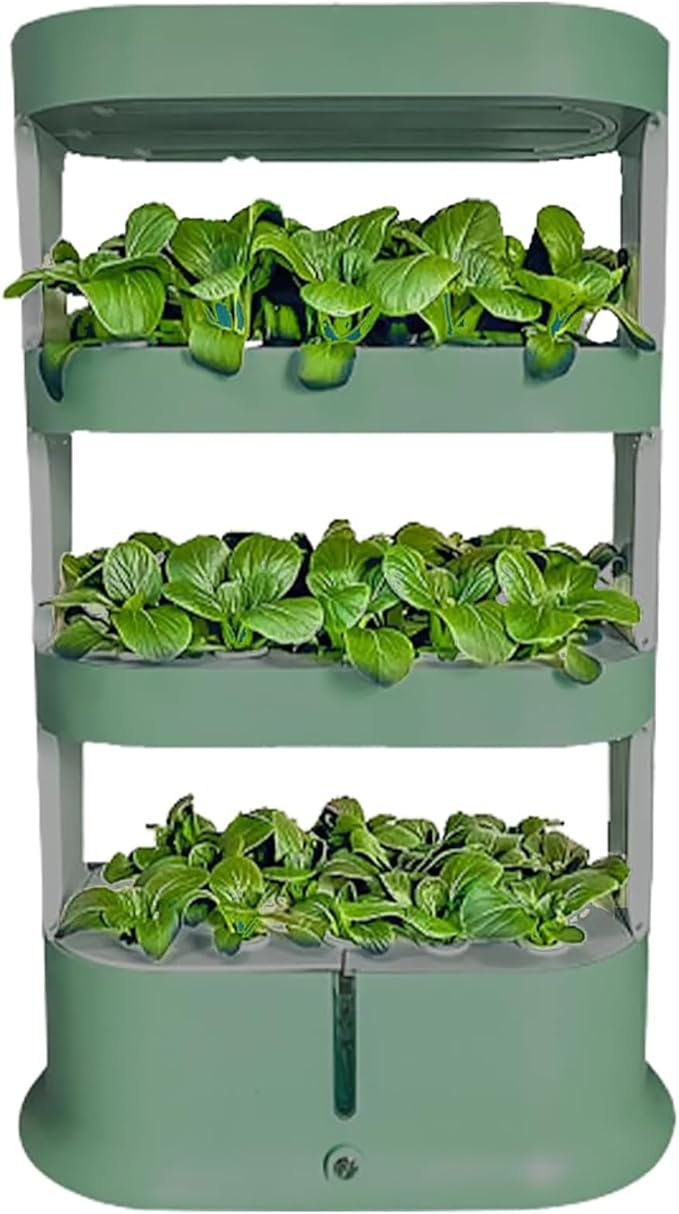 Garden Hydroponic Growing System 48 Pods Hydroponics Tower, Plant Germination Kit Aeroponics Growing Kit with LED Grow Light & Automatic Watering, Smart Garden Planter Aquaponics P