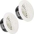 6 Inch Air Vent Cover, HG Power 2-Pack Adjustable ABS Louver Grille Cover, Round Exhaust Vent Fit for Bathroom Office Kitchen Ventilation, Opening Size 5.66"