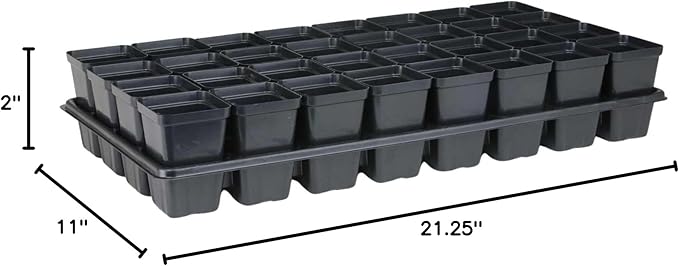 Bootstrap Farmer Extra Strength 32 Cell Seedling Starter Trays w/Inserts, 5 Pack, for Seed Germination, Plant Propagation, Growing Trays, Planting Starter