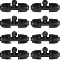 Kalolary 8PCS 1/2'' to 1/4'' Drip Irrigation Fittings Barbed Tee Quick Connector, Push-to-Fit Drip Irrigation Parts Anti-Leak Locked Splitter Fitting for Irrigation Tubing with 3-Way Connector