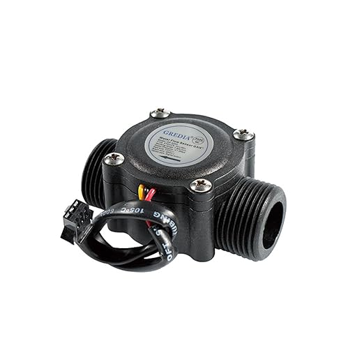 3/4" Water Flow Sensor Food-Grade Switch Hall Effect Flowmeter Fluid Meter Counter 1-60L/min (Pack of 2）