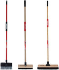 CRAFTSMAN CMXMKIT0080 3-Piece Heavy Duty Cleaning Tool Set with 10 in.All-Surface Wash,12 in. Scrubbing Deck Brush & 18 in. Push Broom, Brown