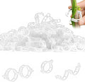 50 Pcs Plant Support Clips, Tomato Clips for String Trellis, Reusable Garden Clips for Climbing Plants, Vine Clips for Stems and Trellis Netting, Plastic Plant Clip for Garden Supplies (White)