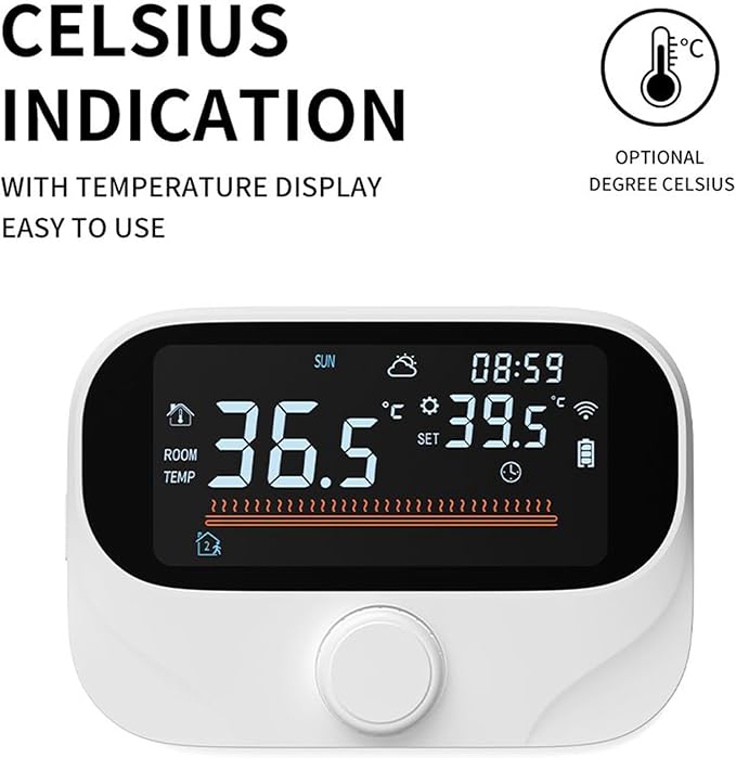 Smart Thermostat for House,Smart Thermostat with APP and Voice Control - Boiler Temperature Control Monitor | for RV Office Bedroom Home Indoor Boiler Greenhouse Living Room