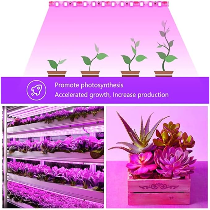 LED Grow Light Strips for Indoor Plants, Waterproof Full Spectrum Plant Grow Light, USB 3.28ft 60LEDs, Flexible Growing Lamp for Indoor Plants Succulents Hydroponics Greenhouse Gardening