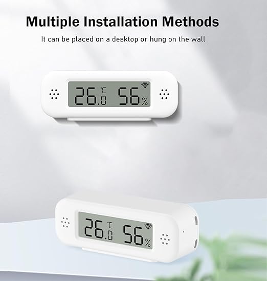 WiFi Thermometer Hygrometer: Smart Temperature and Humidity Sensor, Real-time Monitor, App Notification, Digital Indoor Temperature Sensor, Compatible with Alexa/Google Home(2Pack)