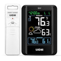 Indoor Outdoor Thermometer Wireless Weather Station External Thermometer Hygrometer Monitor with 330ft Range Remote Sensor, Battery Operated Backlit Display (Colorful)