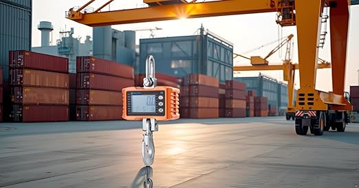Klau Hanging Scale 500 kg 1000 lb Digital Crane Scale Heavy Duty Industrial Smart Weighing Tool Hoist Orange for Farm Factory