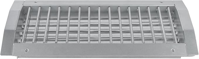 13" x 5" Aluminum Supply/Exhaust Grille for a Round Spiral Duct - Grill Cover with Adjustable Louver Blades - Air HVAC Return Register for Home, Bathroom, Ceiling