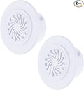 2Pcs Round Air Vent, Adjustable PP Vent Cover, Opening Size 40-50mm(1.6"-2.0"), White Louver Grille Vent Fit for Bathroom, Office, Kitchen Bedroom, Ventilation Use