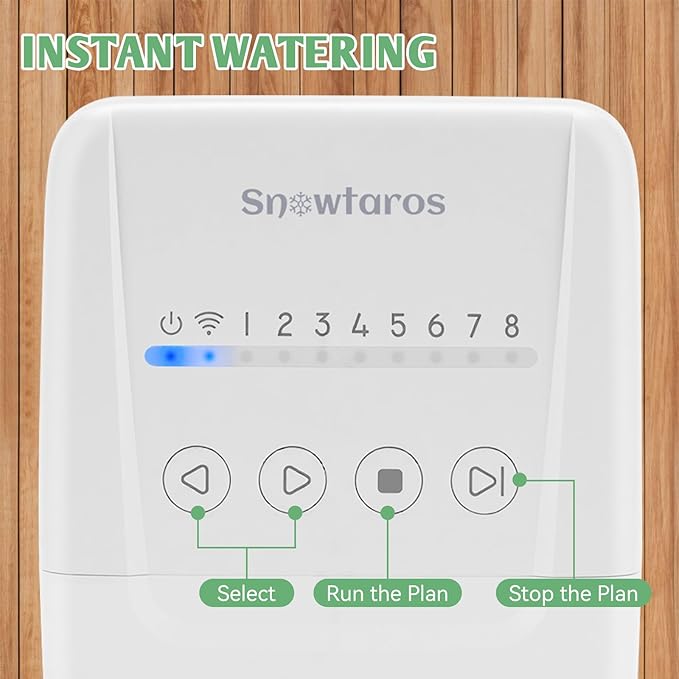 Snowtaros WiFi Smart Sprinkler Controller (8 Zone), Irrigation Controller with APP Control, Local Weather Intelligence, Rain Delay, 24VAC Compatible, Easy DIY Install, Sprinkler Timer for Garden Yard
