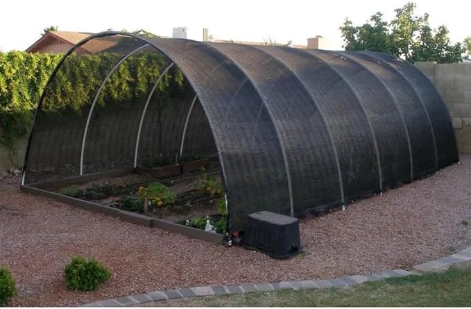 VICLLAX 90% Customized Black Garden Shade Fabric Sun Shade Greenhouse Netting Outdoor Mesh Shade Cloth with Grommets for for Greenhouse, Lawn, and Outdoor Use, 9x11 FT